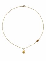 Collana Donna in Oro COLLANA CON GOCCIA SATINATA E LUCIDA